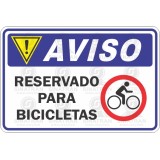 Reservado para bicicletas